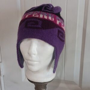 PERU reversing to Llamas, Very Soft Flap Ear Beanie